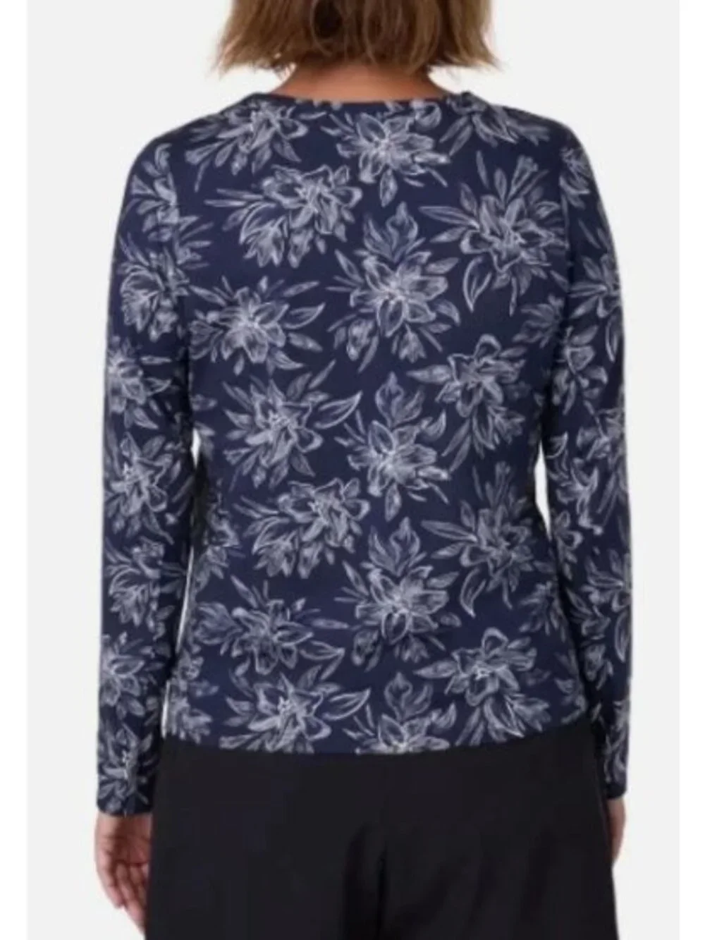 Hang Ten Long Sleeve Swim Shirt Size Large UPF 50+ Zip Pocket Quick Dry NWT Navy